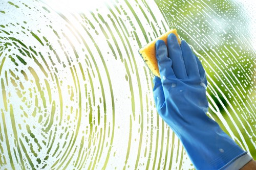 Professional cleaning of a retail unit in Camden with busy foot traffic