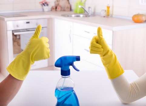 Detailed kitchen and bathroom cleaning during a Camden move out service