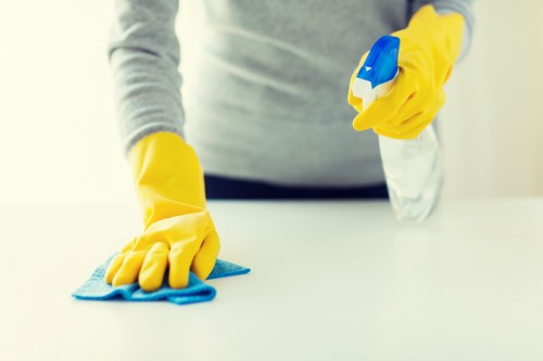 Local cleaning team servicing communal areas in Camden
